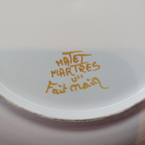 Fait Main Matet Martres, signed plate. French - Picture 2 of 8